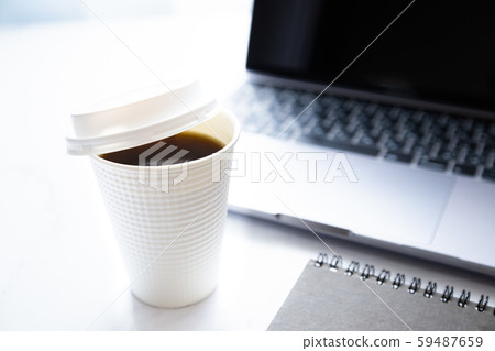 咖啡，電腦，工作，游牧，家庭，商業 59487659