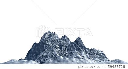 Snowy mountains Isolate on white background 3d illustration Snowy mountains Isolate on white background 3d illustration 59487726