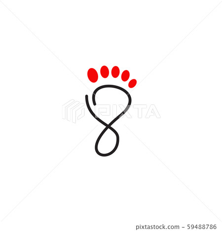 Palm foot icon logo design vector template 59488786