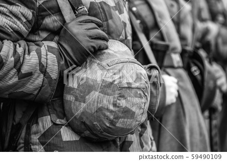 Helmet of a German soldier from the second world war. 59490109