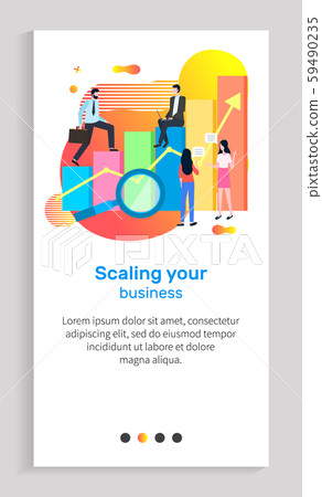 Scaling Your Business, Businessman on Infocharts Scaling Your Business, Businessman on Infocharts 59490235