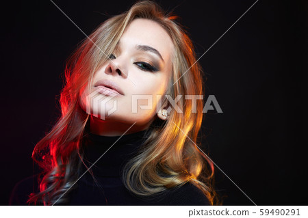 beautiful woman in color hair. colorful girl beautiful woman in color hair. colorful girl 59490291