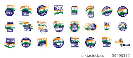 India flag, vector illustration on a white background India flag, vector illustration on a white background 59490353