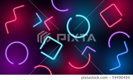 Geometric neon fluorescent abstract background Geometric neon fluorescent abstract background 59490489