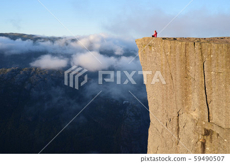 Girl on the Rock Preikestolen, Norway 59490507