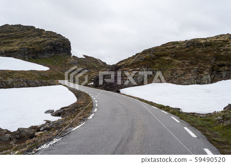 Bjorgavegen - mountain road in Norway Bjorgavegen - mountain road in Norway 59490520
