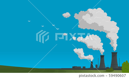 Nuclear energy power industry background 59490607