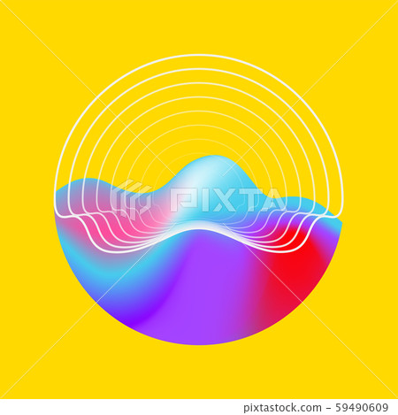 Circle geometric sound echo abstract background Circle geometric sound echo abstract background 59490609