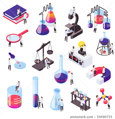 Science Isometric Set 59490735