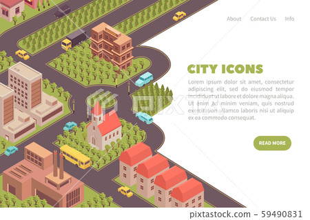 Isometric City Landing Page 59490831