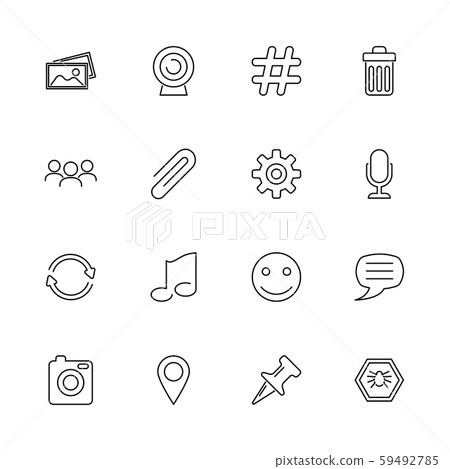 Chat - Flat Vector Icons Chat - Flat Vector Icons 59492785