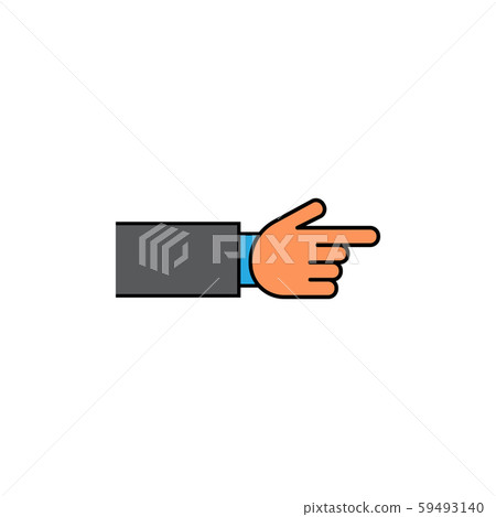 Pointing hand icon vector color Pointing hand icon vector color 59493140