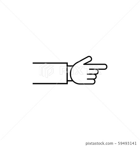 Pointing hand icon vector Pointing hand icon vector 59493141