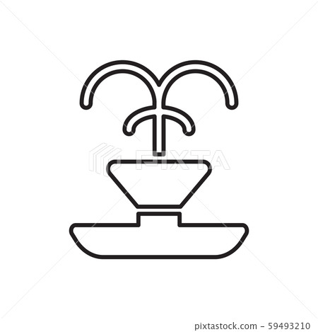 fountain line icon vector 59493210