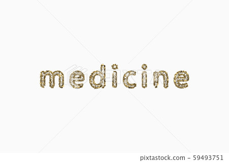 medicine - word abstract lettering made by... - Stock Illustration ...