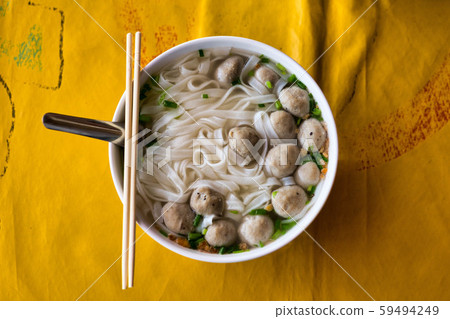Pho is a Vietnamese noodle soup consisting of 59494249