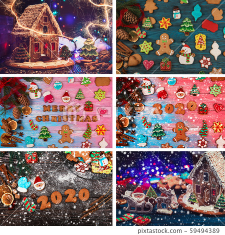 Set of different New year images 59494389