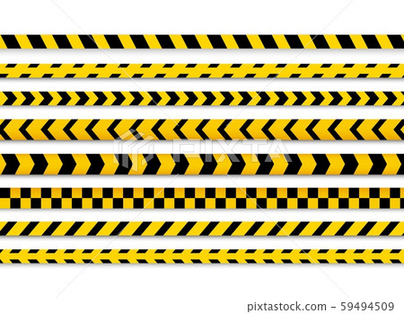 Police caution danger line. Warning barrier. Barricade tape, Do not cross 59494509