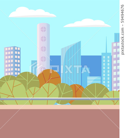 Landscape with Skyscrapers and Business Center 59494676