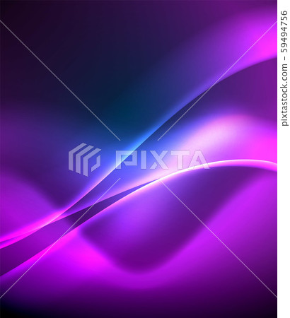 Neon blue electric wave abstract background. Abstract technology background. Black background Neon blue electric wave abstract background. Abstract technology background. Black background 59494756