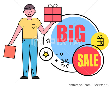 Big Sale Promotional Banner for Holidays Vector 59495569