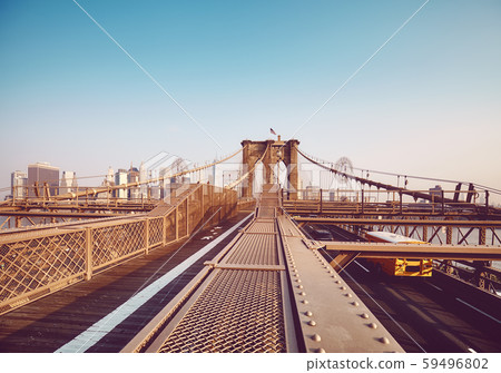 Brooklyn Bridge in the morning, New York City. Brooklyn Bridge in the morning, New York City. 59496802