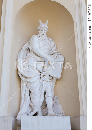 Beautiful ancient sculpture at the entrance to the Beautiful ancient sculpture at the entrance to the 59497206