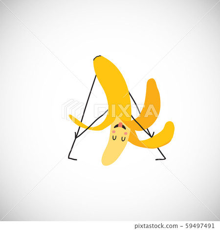 Isolated cute character banana Isolated cute character banana 59497491