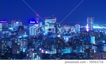 Beautiful night view of Sapporo 59501716