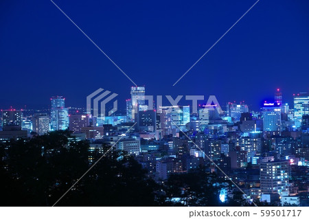 Beautiful night view of Sapporo 59501717