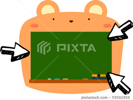 Rabbit blackboard message board animal entrance ceremony graduation background material 59502950