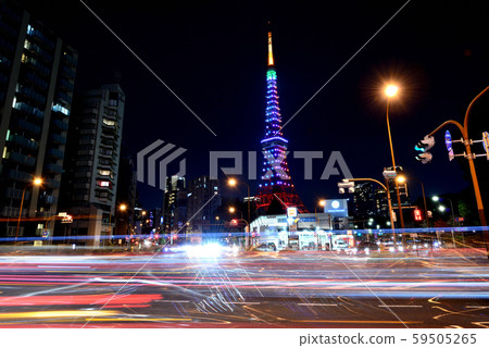 Tokyo Tower Special Light-up / Light Trace of Car Tokyo Tower Special Light-up / Light Trace of Car 59505265