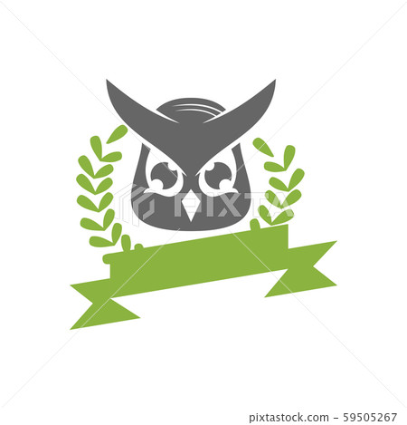 Owl Leaf Ribbon Logo Design Vector Template Owl Leaf Ribbon Logo Design Vector Template 59505267