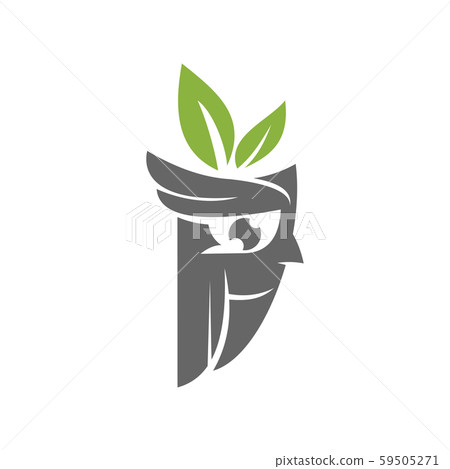 Owl Leaf Logo Design Vector Template Isolated Owl Leaf Logo Design Vector Template Isolated 59505271