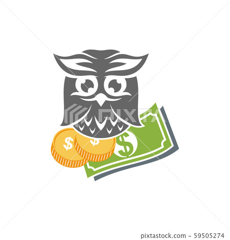 Owl Money Logo Design Vector Template Isolated Owl Money Logo Design Vector Template Isolated 59505274