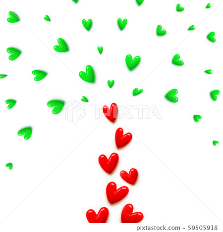 An image of a heart scattered neatly like a tree and white background green, red An image of a heart scattered neatly like a tree and white background green, red 59505918