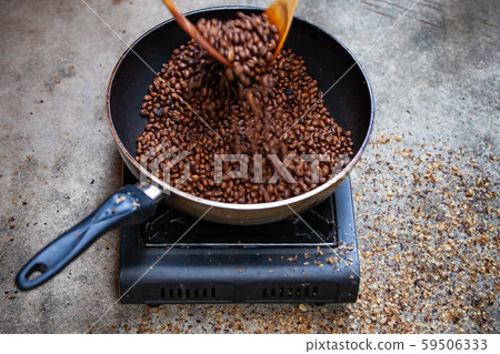 Traditional roasting coffee at home,  freshly Traditional roasting coffee at home,  freshly 59506333