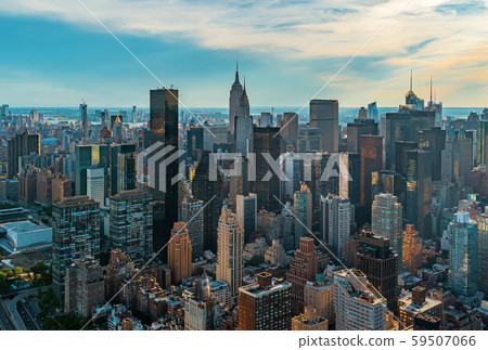 Aerial view of Midtown Manhattan New York City 59507066