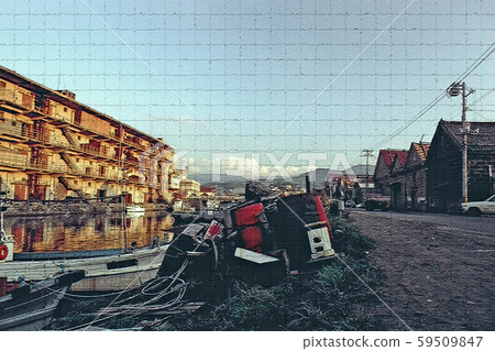 Old photo / Otaru Canal in the 1950s 59509847