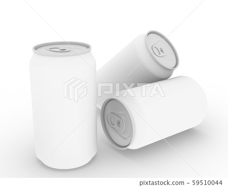 template empty can mockup white background , 3d rendering 59510044