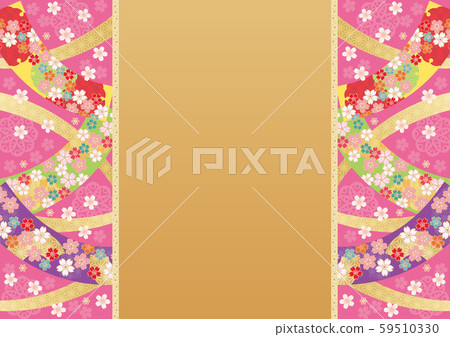 Japanese pattern background material Yoke-2 59510330