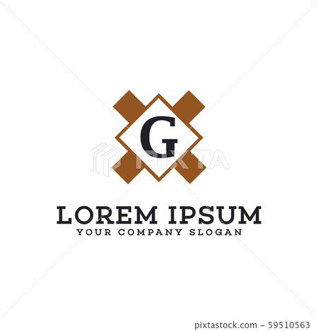Decoration letter G interior logo design concept - Stock Illustration ...