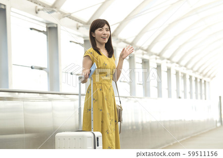 Airport corridor female 59511156