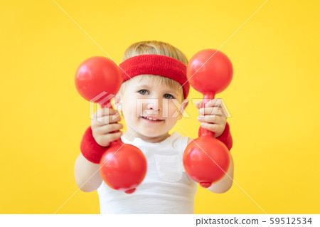 Funny kid sportsman 59512534