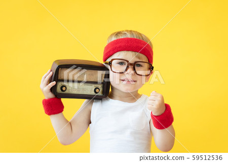 Funny kid sportsman Funny kid sportsman 59512536