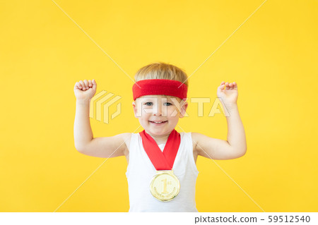 Funny kid sportsman Funny kid sportsman 59512540