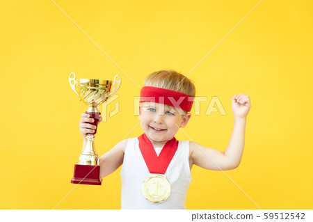 Funny kid sportsman Funny kid sportsman 59512542