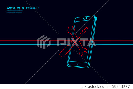 Phone service repair help business concept. Fatal mobile smartphone system crash. Software error bug Phone service repair help business concept. Fatal mobile smartphone system crash. Software error bug 59513277