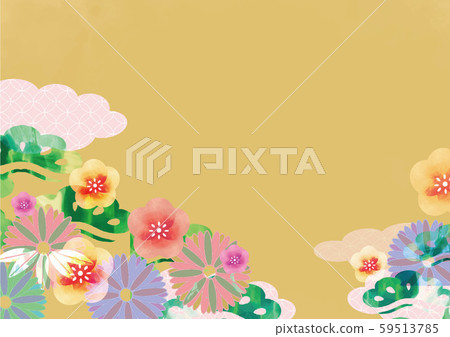 Japanese pattern illustration Shochikuume 59513785
