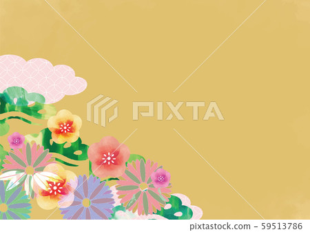 Japanese pattern illustration Shochikuume 59513786